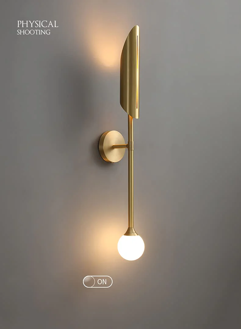 Long Frosted Glass metal Wall Light - Image 4