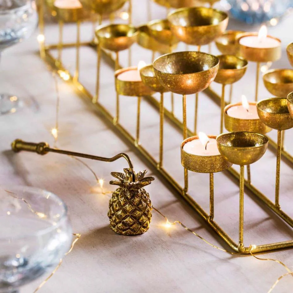 Long Rectangular Multi-Tealight Candle Holder - Image 4