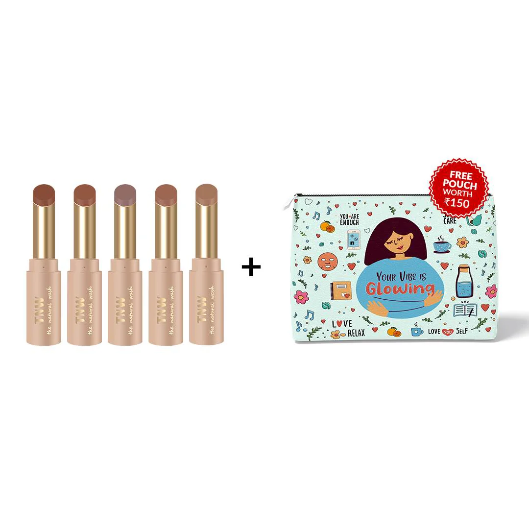 Longstay Powdery Mousse Semi-Matte Lipstick Combo | Set of 5 Full Size Lipsticks In Bold & Beautiful Shades - Image 4