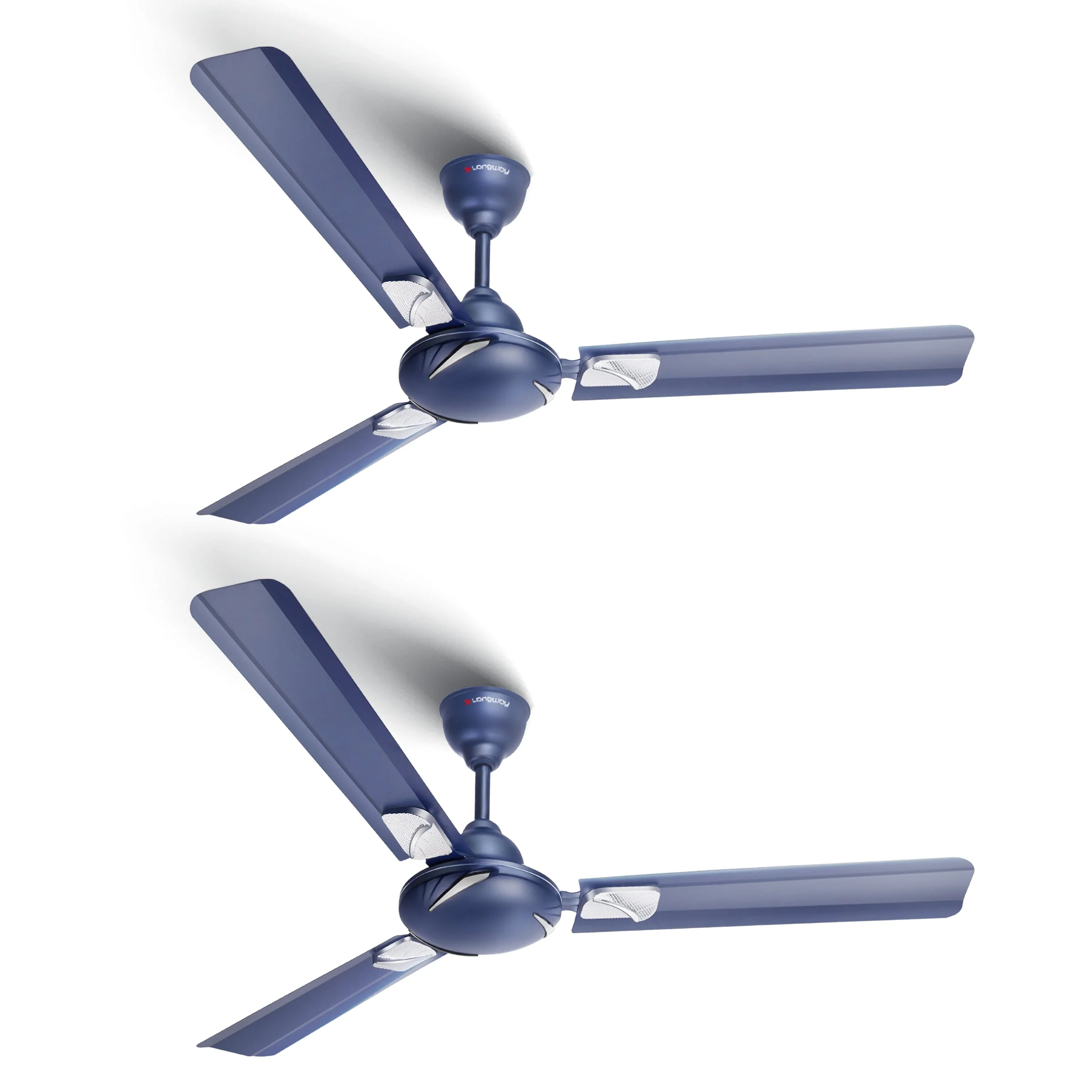 Longway Creta P1 1200 mm/48 inch Ultra High Speed 3 Blade Anti-Dust Decorative Star Rated Ceiling Fan (Silver Blue, Pack of 1) - Image 10
