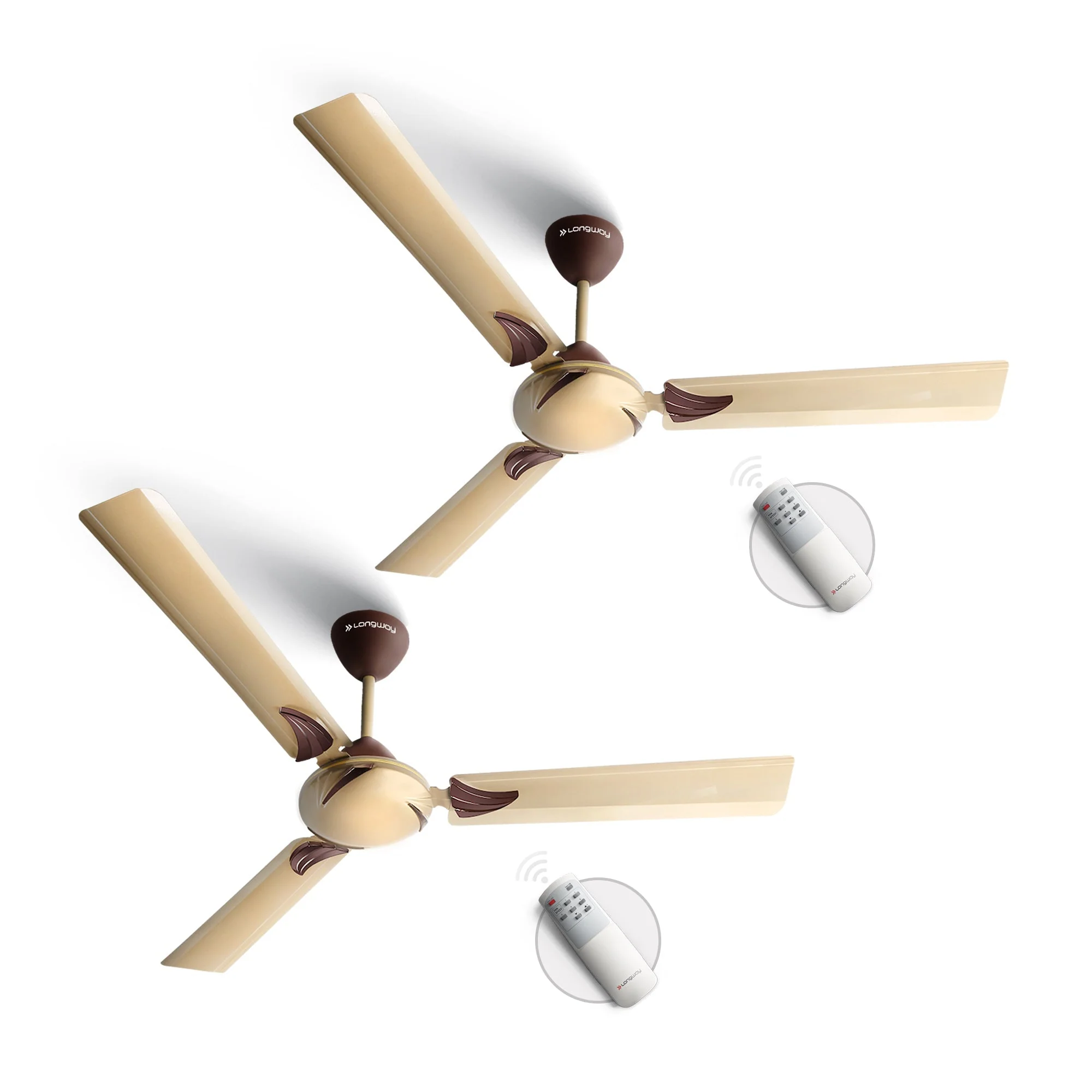 Longway Creta P2 1200 mm/48 inch Remote Controlled 3 Blade Anti-Dust Decorative Star Rated Ceiling Fan (Pack of 2) - Image 23