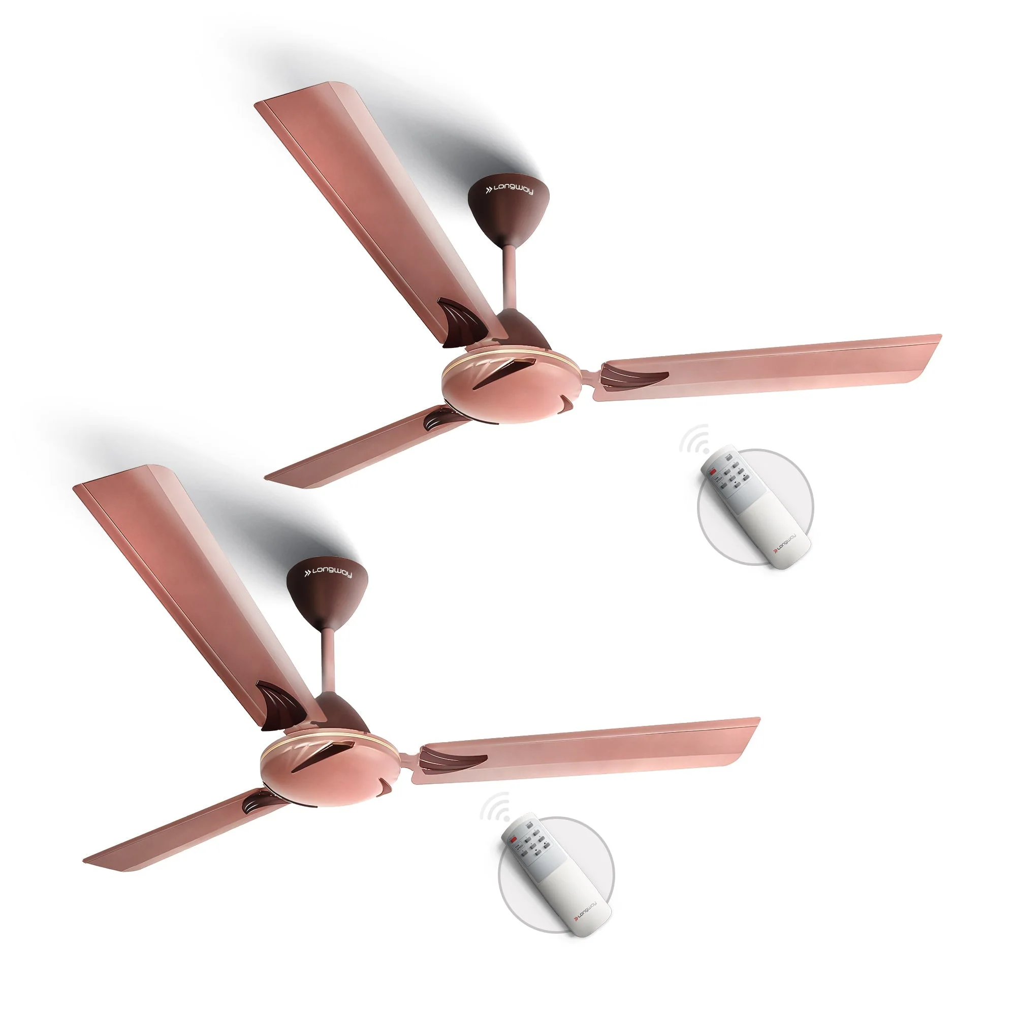 Longway Creta P2 1200 mm/48 inch Remote Controlled 3 Blade Anti-Dust Decorative Star Rated Ceiling Fan (Pack of 2) - Image 24