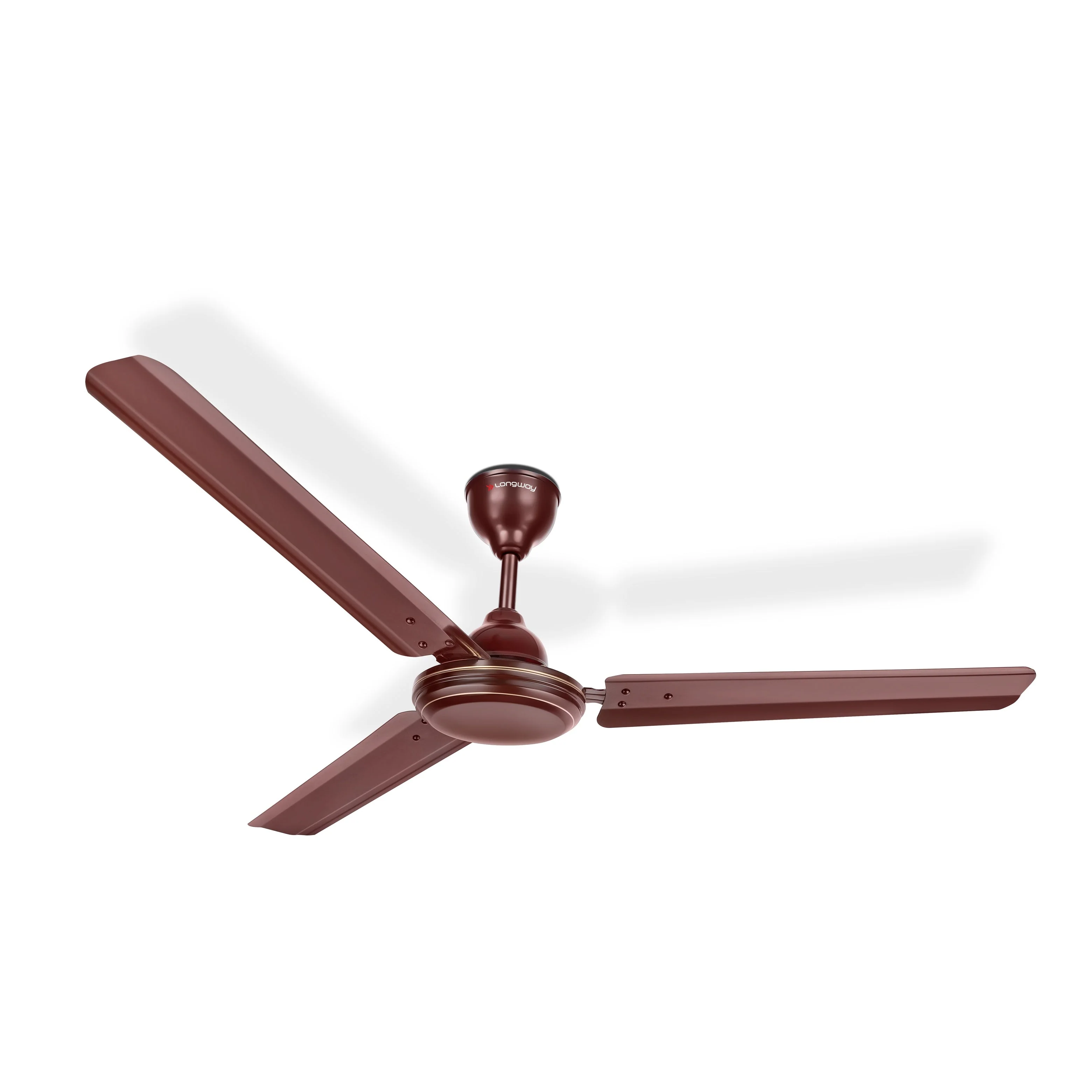 Longway Crystal 1200 mm/48 inch Ultra High Speed 3 Blade Anti-Dust Decorative Star Rated Ceiling Fan | 2 Years Warranty (Brown, Pack of 1)