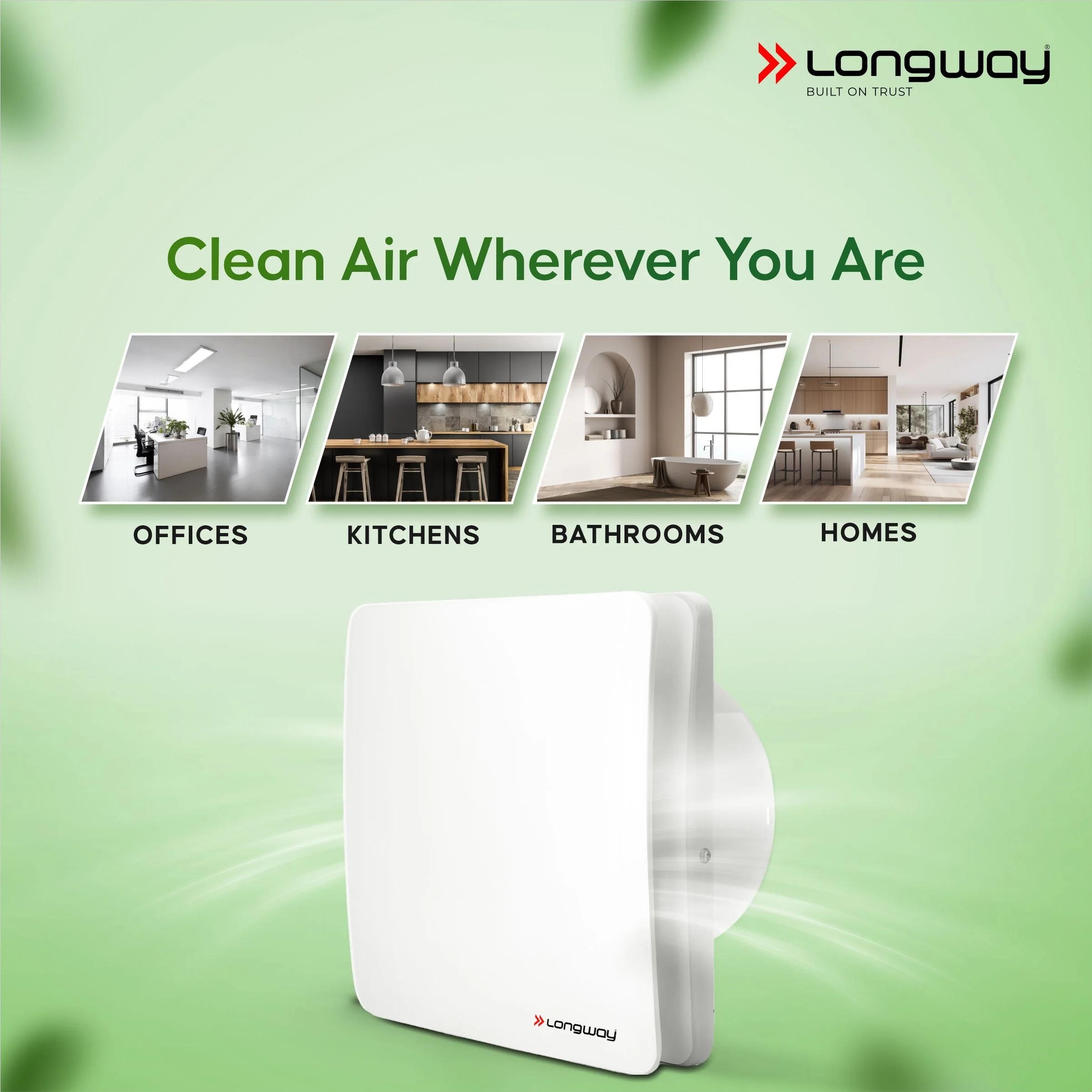 Longway FreshX 6 Inch 150 mm Energy Efficient Exhaust Fan | High Speed Powerful Motor | Noiseless Operation & Easy to Clean | Rust Proof |Suitable for Bathroom, Kitchen, Office | 2 Years Warranty (White) - Image 8