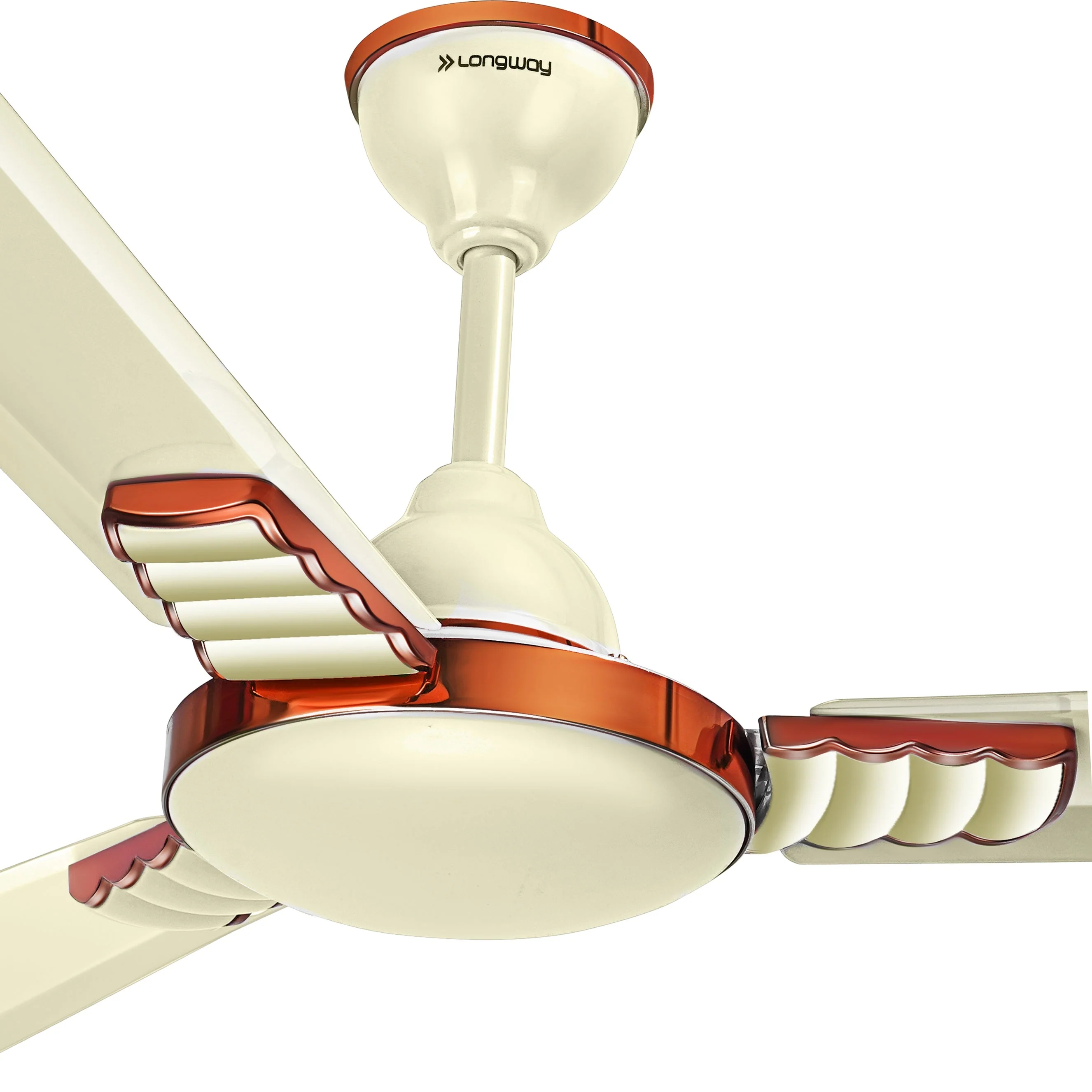 Longway Hazel 1200 mm/48 inch Ultra High Speed 3 Blade Anti-Dust Decorative Star Rated Ceiling Fan | 2 Years Warranty (Ivory, Pack of 1) - Image 2