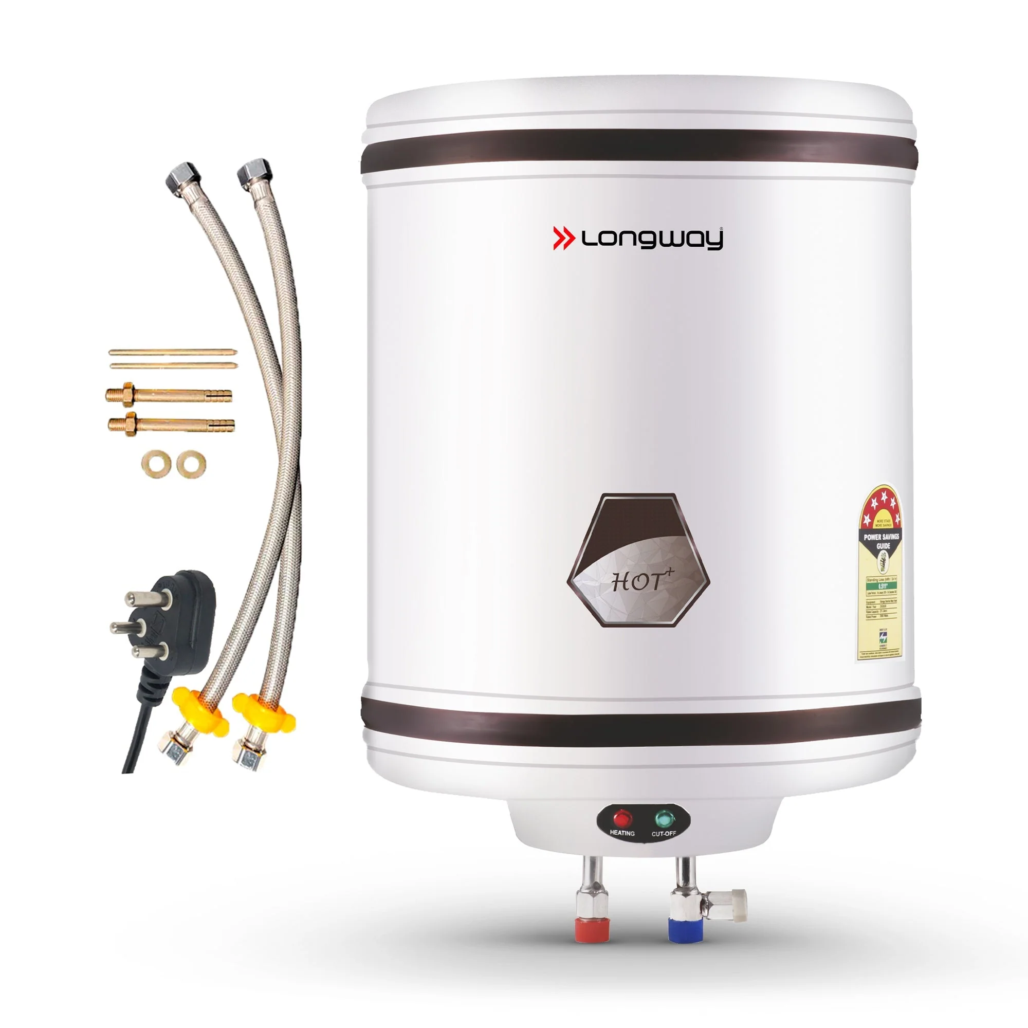 Longway Hotplus 25 Ltr 5 Star Rated Automatic Storage Water Heater for Home, Water Geyser, Water Heater, Electric Geyser with Multiple Safety System & Anti-Rust Coating | 1-Year Warranty | (Ivory, 25 Ltr) - Image 9