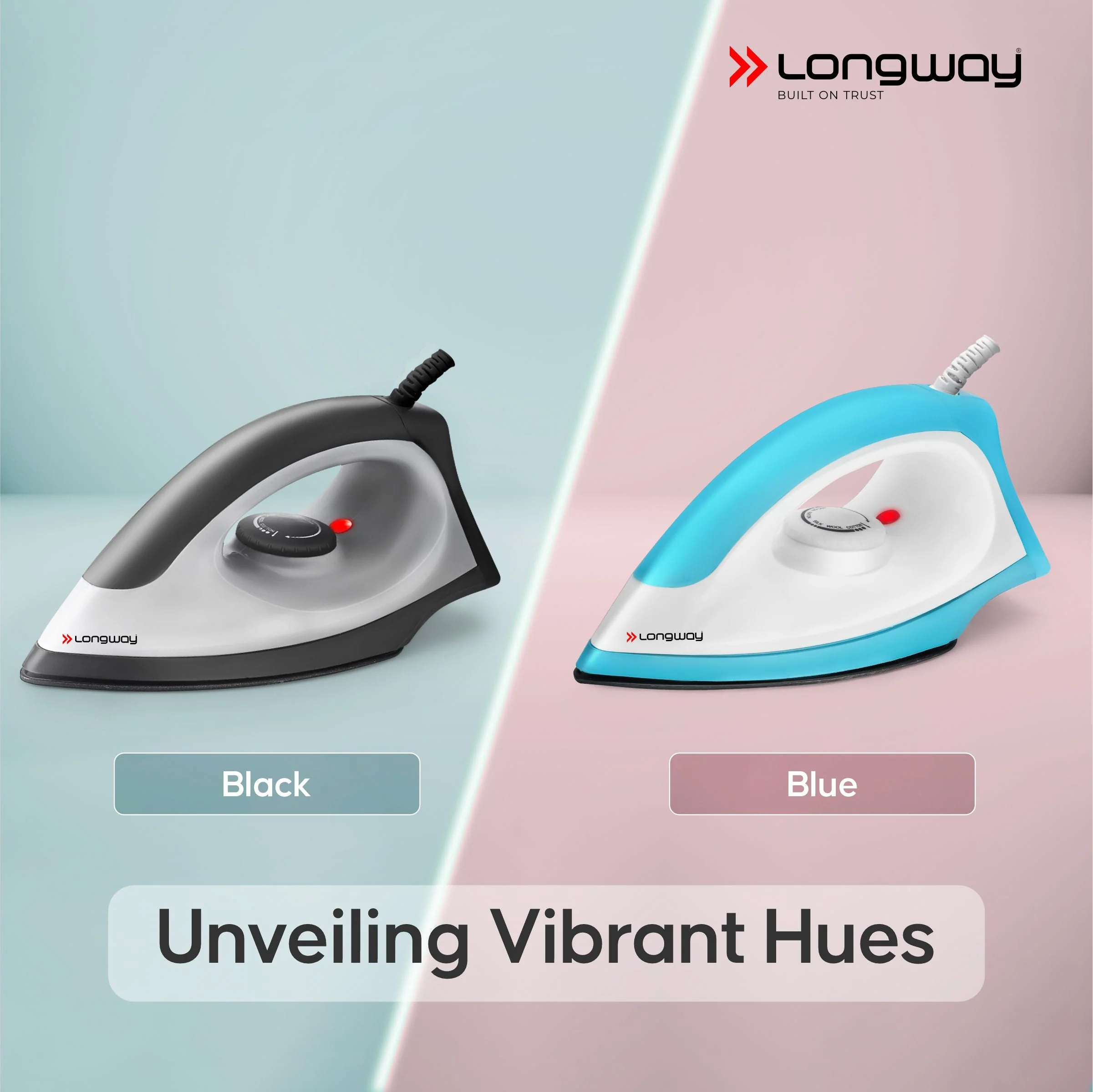 Longway Kwid Light Weight Non-Stick Teflon Coated Dry Iron, Electric Iron for Clothes | 2 Years Warranty | (1100 Watt, Black) - Image 8