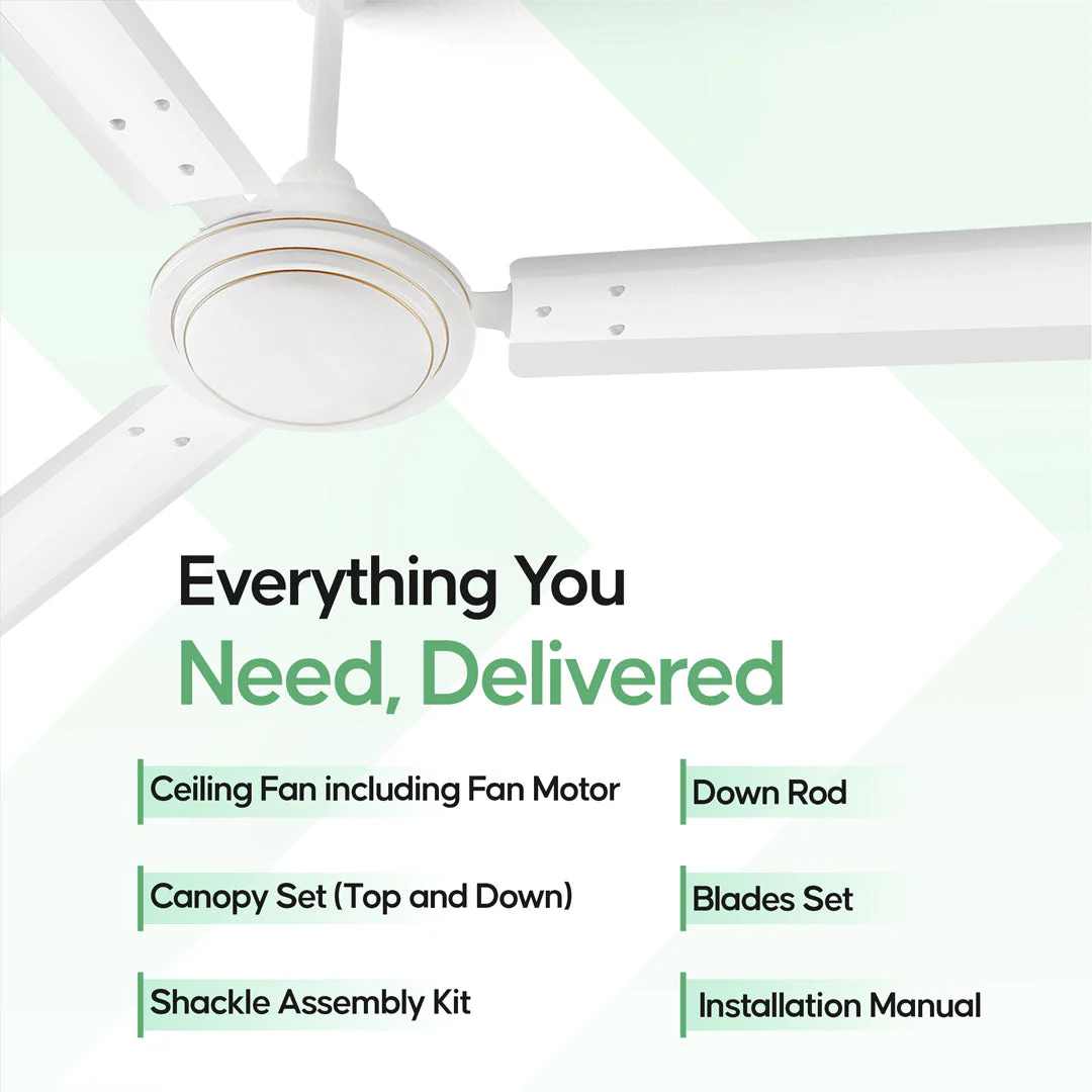 Longway Nexa P2 1200 mm/48 inch Ultra High Speed 3 Blade Anti-Dust Decorative Star Rated Ceiling Fan (Pack of 2) - Image 15