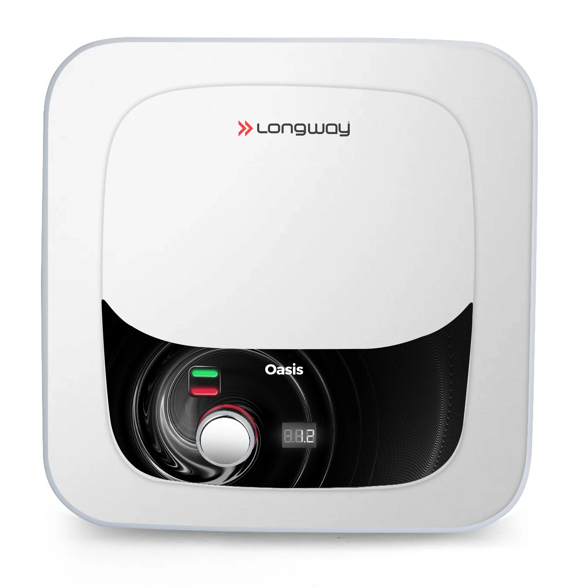 Longway Oasis Gigi 15 Ltr 5 Star Rated Storage Water Heater for Home with Advanced Multi-Layered Safety System & Anti-Rust Coating | Glassline Coated Tank | Suitable for Hard Water & High-Rise Building | 5 Years Warranty On Tank (White)