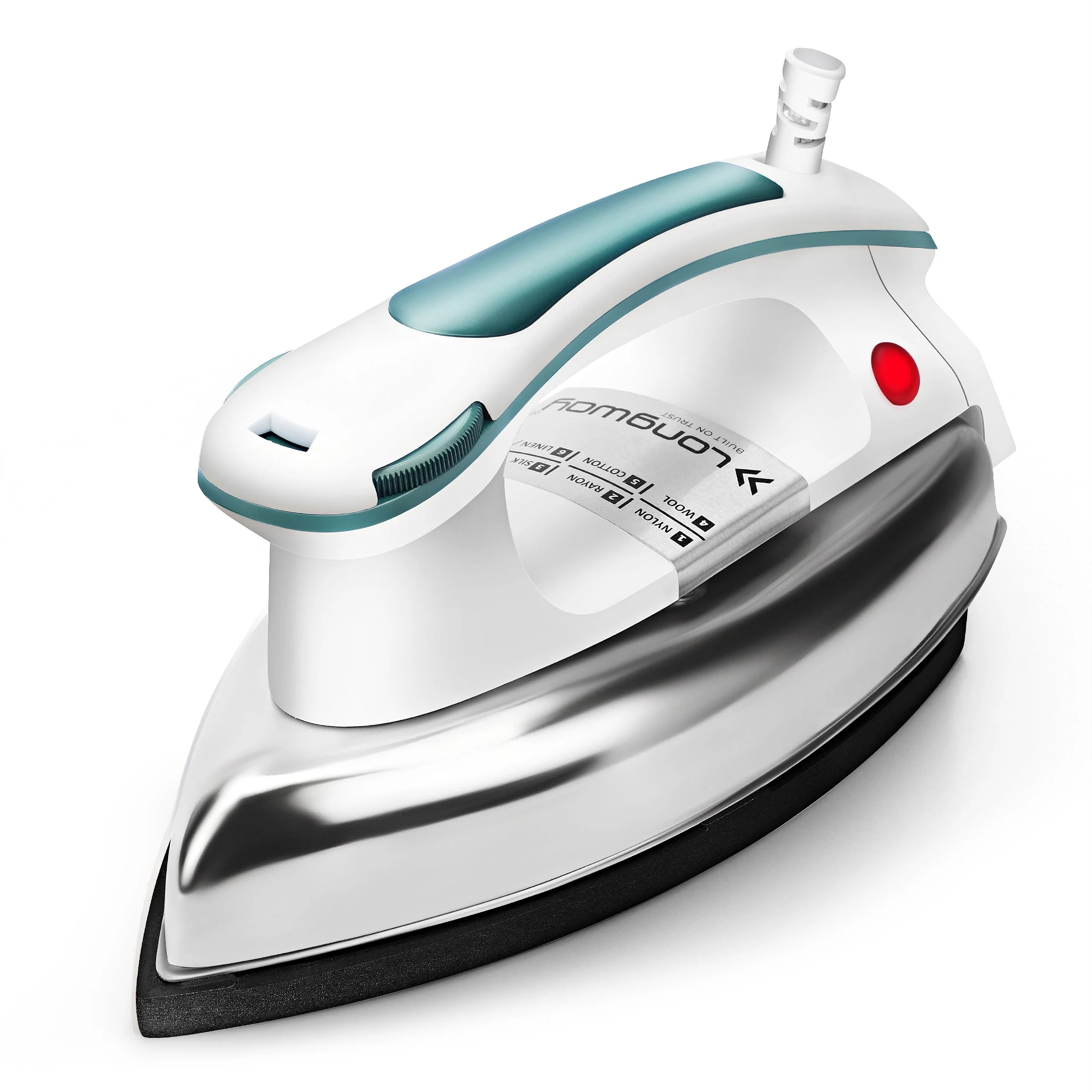 Longway Plancha Heavy Weight Non-Stick Teflon Coated Dry Iron, Electric Iron for Clothes | 2 Year Warranty| (1000 Watt, Blue)