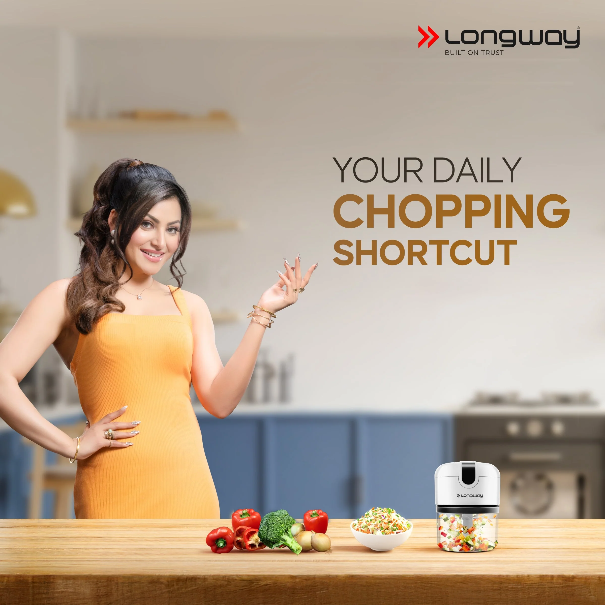 Longway Slicer Rechargeable Mini Electric Chopper | 250ml Food Grade Bowl | Stainless Steel Blades | One Touch Operation | Chopping & Mincing Garlic, Onion, Ginger, Vegetable, Meat, Nuts| Portable & Compact | 1 Year Warranty (White) - Image 2