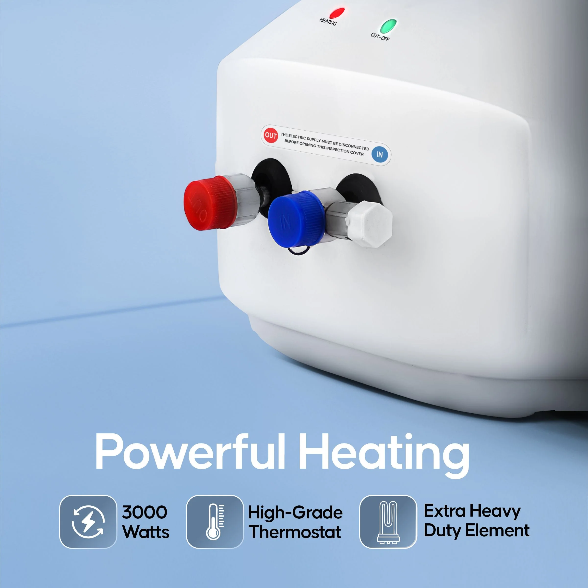 Longway Storm 3 ltr Automatic Instant Water Heater with Multiple Safety System & Rust-Proof ABS Body (Off-White, 3 Ltr) - Image 5