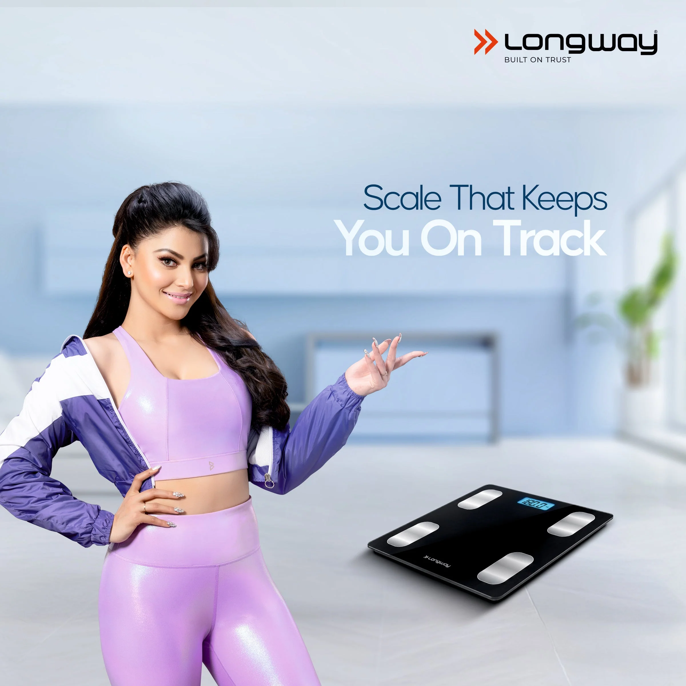 Longway Weight Machine for Home | Digital Bathroom Scale for Human Body Weight Measurement | Extra Thick Tempered Glass with LCD Display (36 Months Warranty | Black | Max Weight 180Kgs | Core) - Image 2