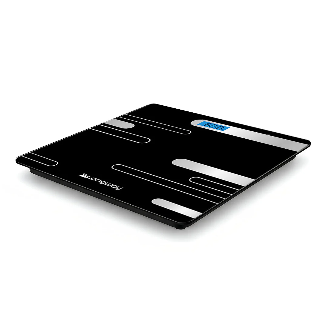 Longway Weight Machine for Home | Digital Bathroom Scale for Human Body Weight Measurement | Extra Thick Tempered Glass with LCD Display (36 Months Warranty | Black | Max Weight 180Kgs | Power) - Image 4