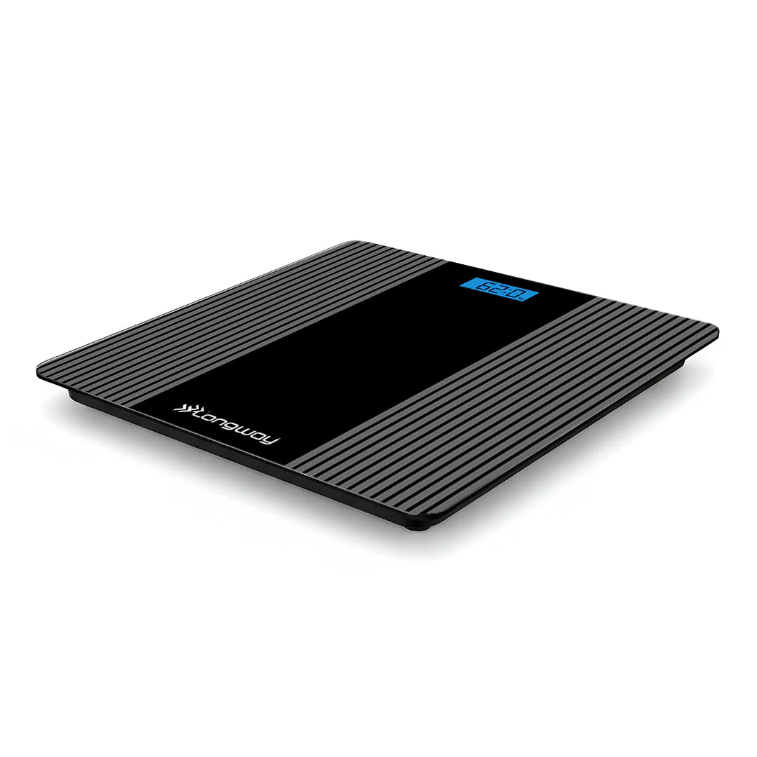 Longway Weight Machine for Home | Digital Bathroom Scale for Human Body Weight Measurement | Extra Thick Tempered Glass with LCD Display (36 Months Warranty| Black | Max Weight 180Kgs | Strive) - Image 4