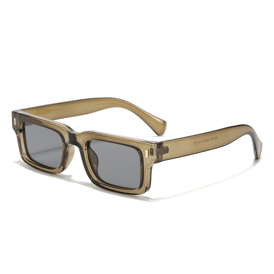 Lucifer Brown Grey Rectangle Sunglasses - Image 5