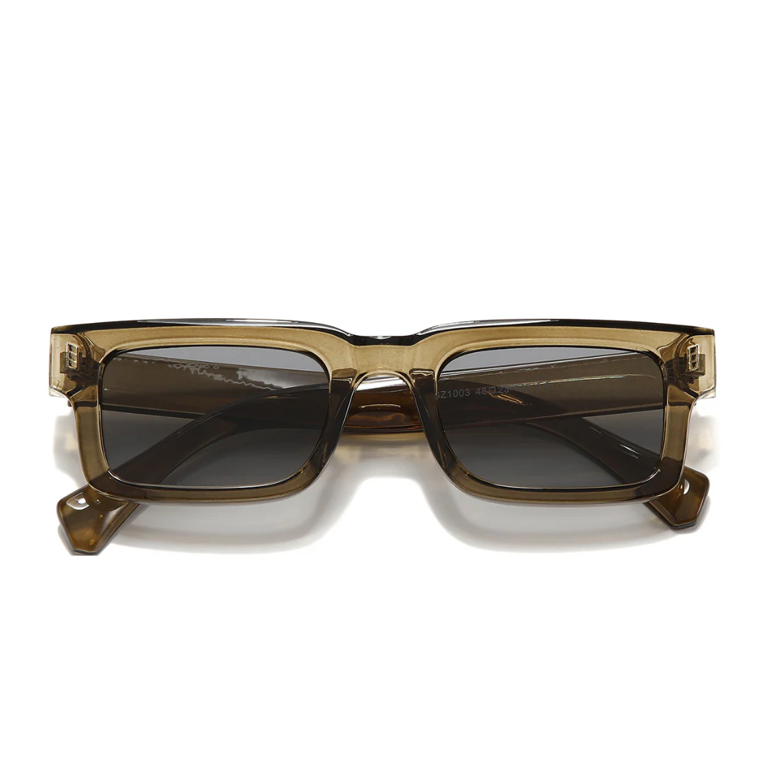 Lucifer Brown Grey Rectangle Sunglasses - Image 7