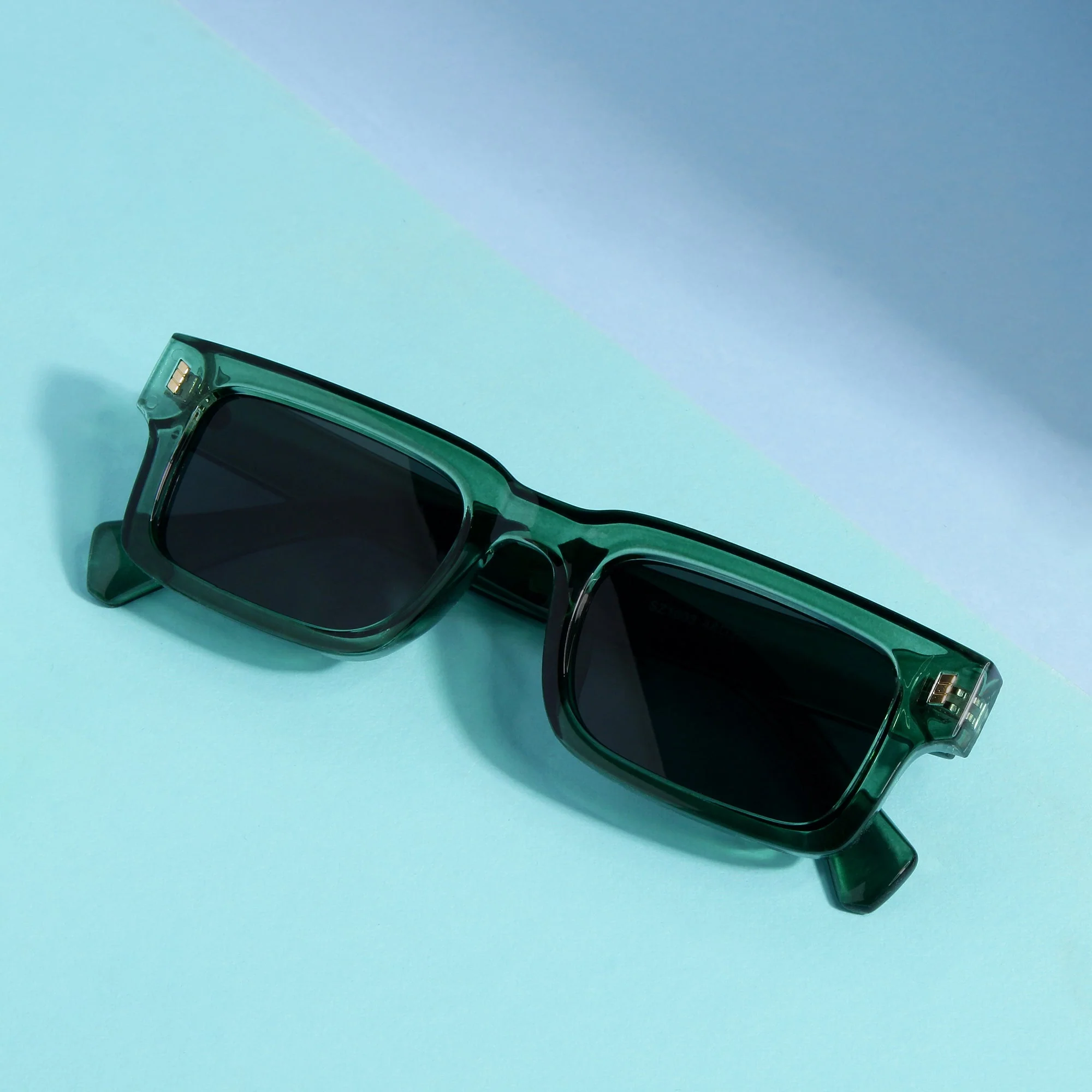Lucifer Green Black Rectangle Sunglasses - Image 4