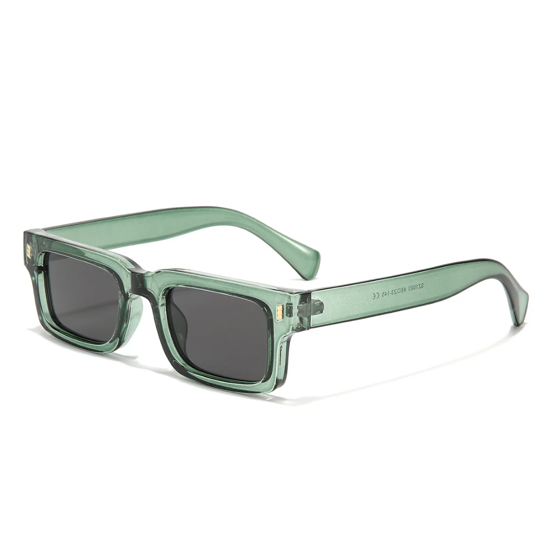 Lucifer Green Black Rectangle Sunglasses - Image 5