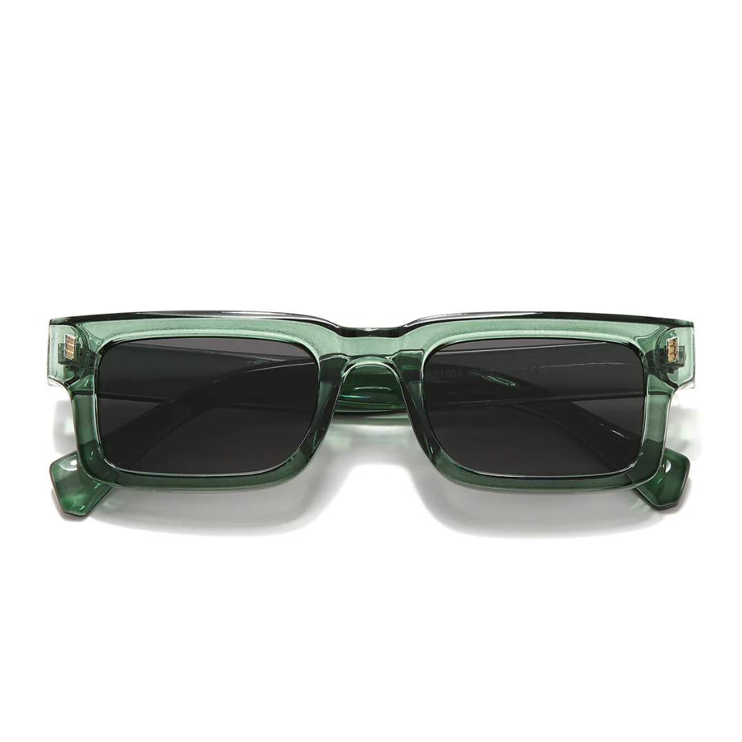 Lucifer Green Black Rectangle Sunglasses - Image 7