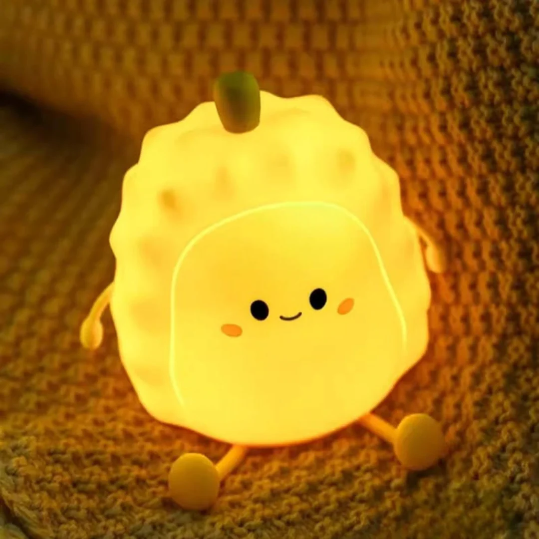 Lucky: Durian Silicone LED Night Light with USB Rechargeable Design for Cozy Room Décor & Gifting - Image 2