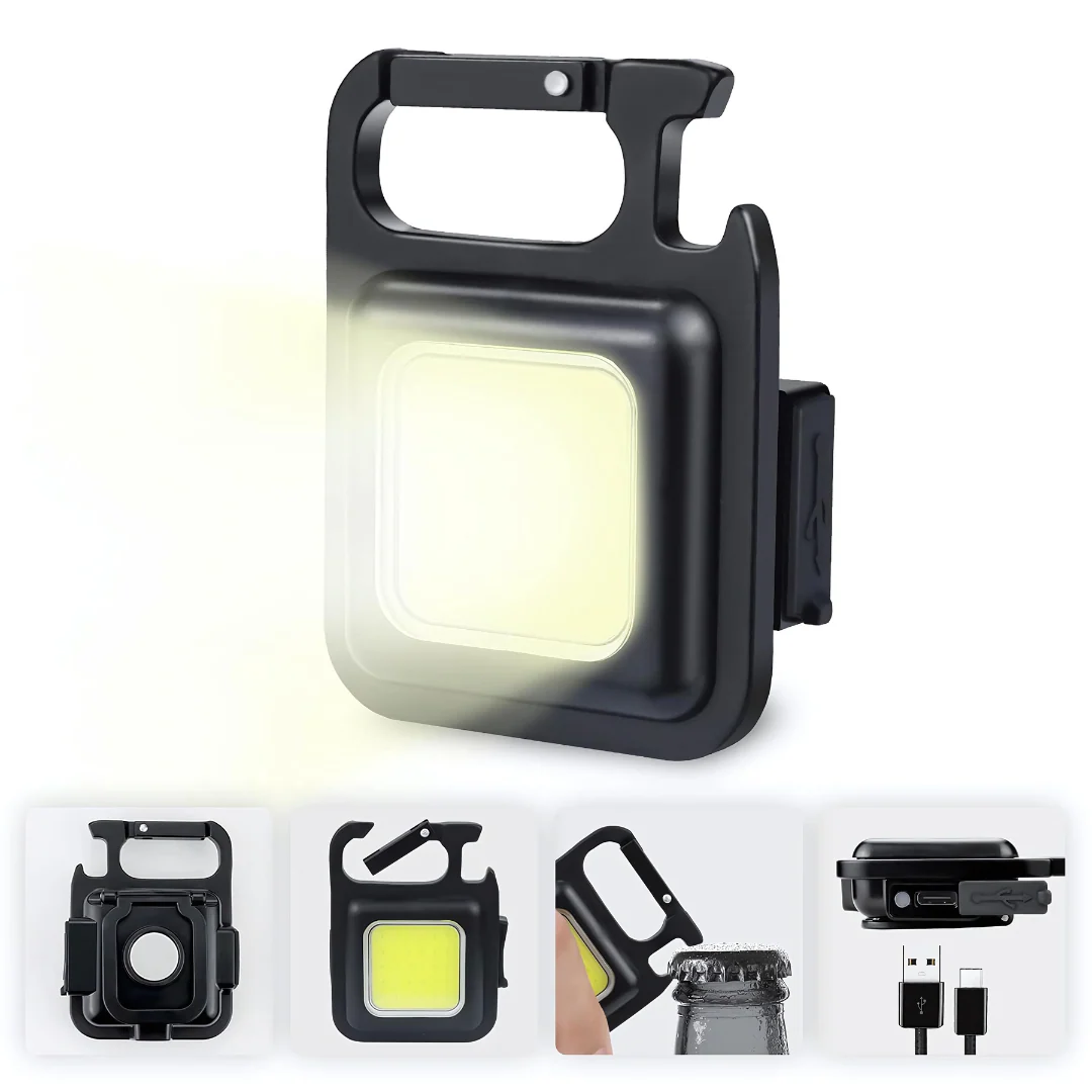 Lumi: Magnetic Keychain Mini LED Torch with Hook, Type-C port, Bottle Opener & Kickstand - Image 16