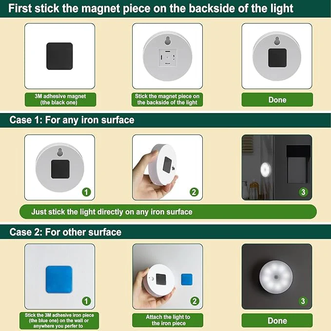 Lumiq: Motion Sensor LED Night Light, USB Rechargeable, Auto-On Cabinet Light with Warm Glow for Wardrobe, Stairs, Hallway, Kitchen & Closet Use - Image 7