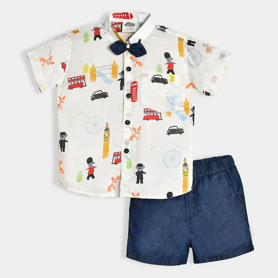Luxe Sky Woven White Co-Ord Set - Image 3