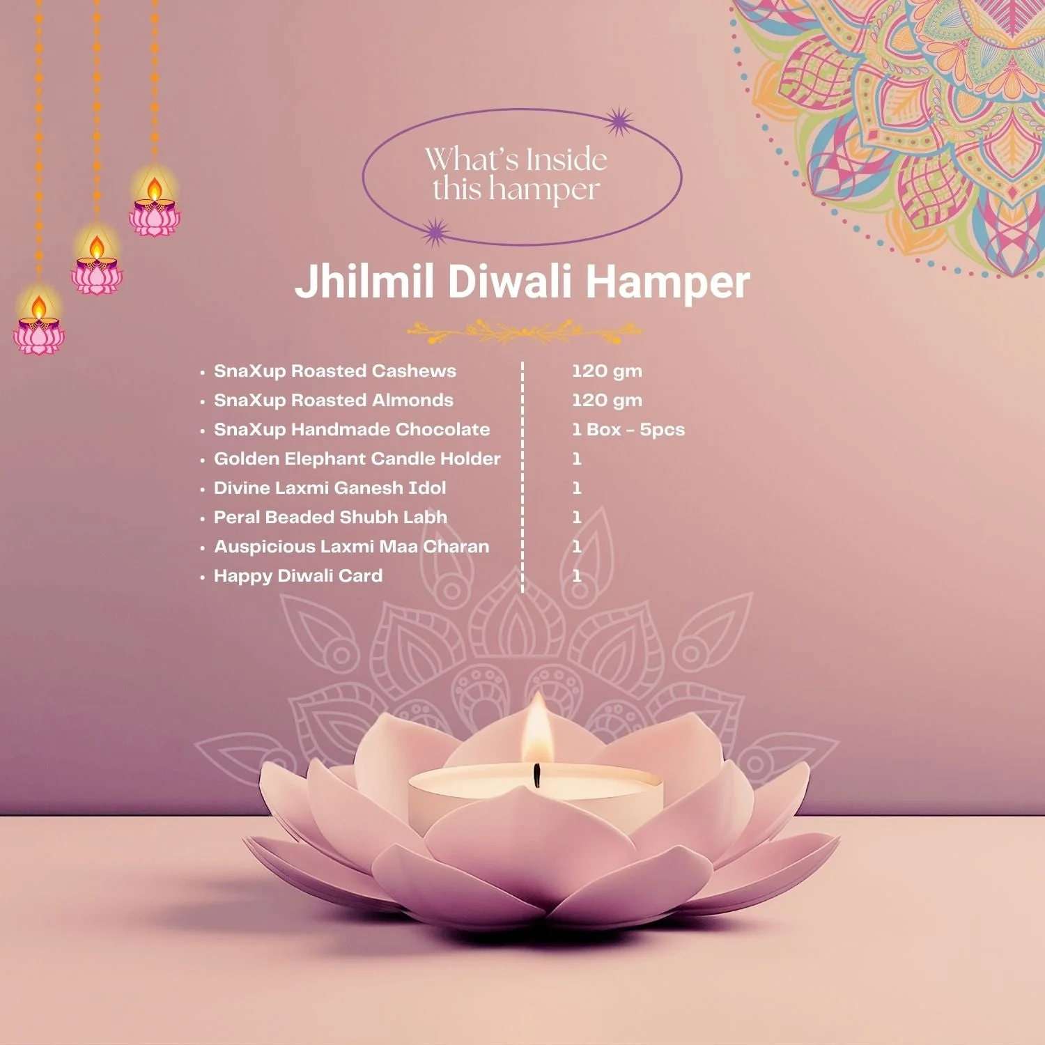 Luxury Diwali Gift Box - Jhilmil Diwali Hamper - Image 4