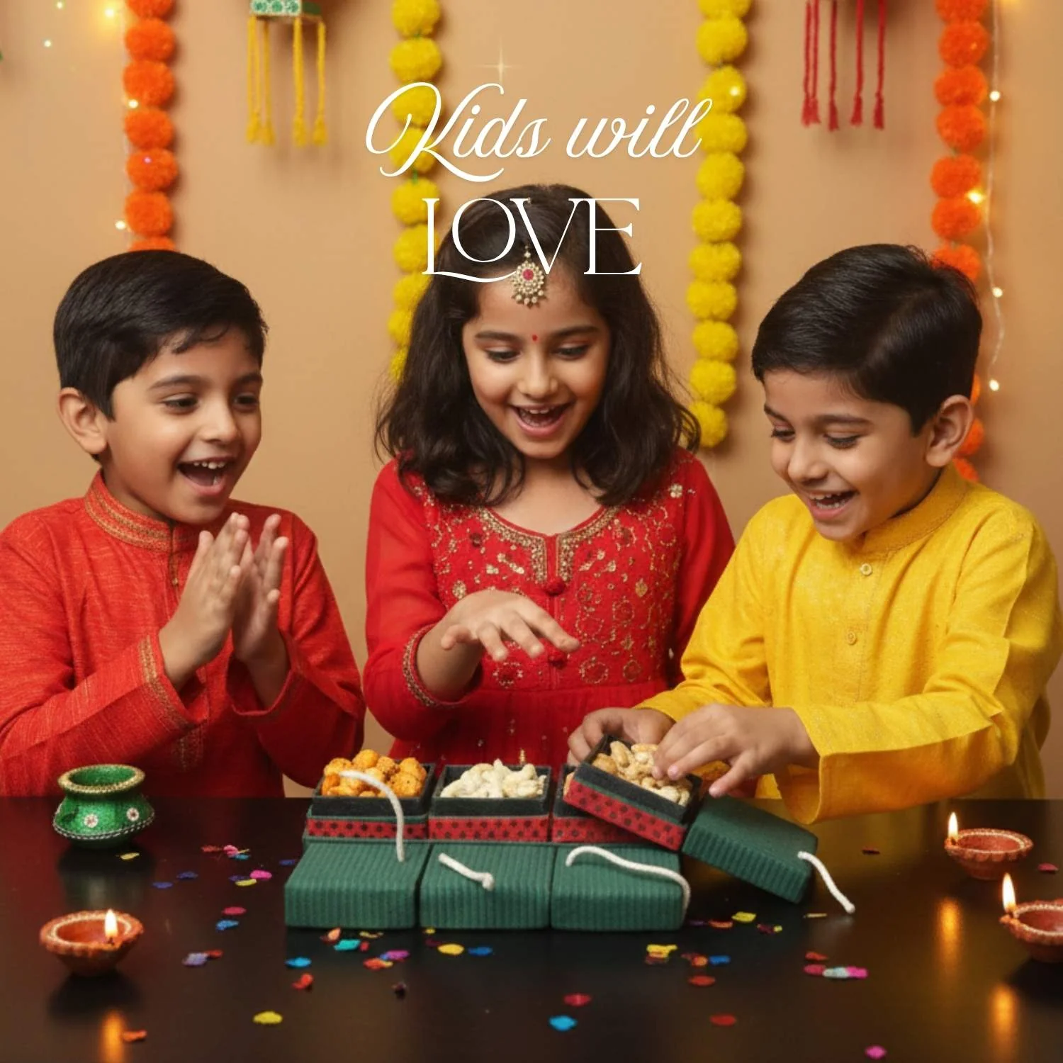 Luxury Diwali Gift Box - The Sutli Bomb Platter (3 Box Set) - Image 3