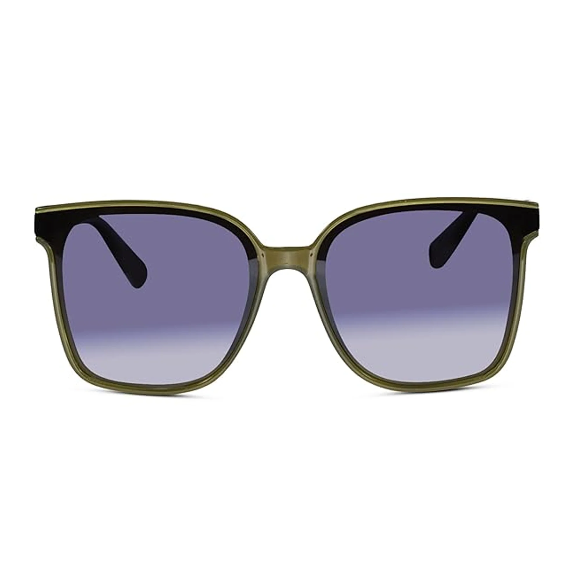 Luxury Green Square sunglasses For Women - Image 3