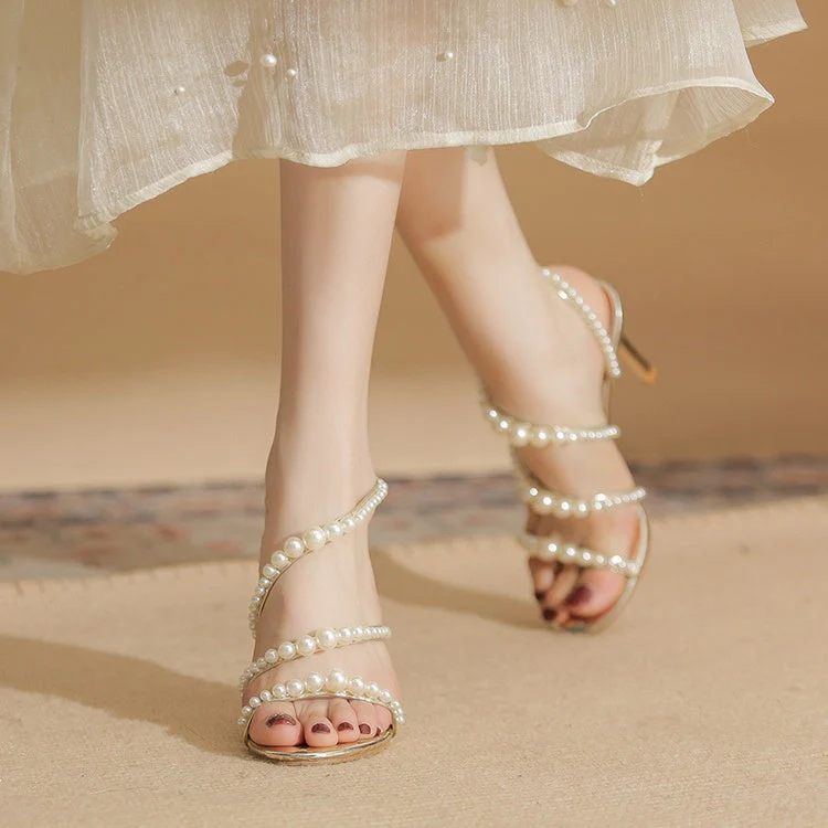 Mabela Pearl String Sandals
