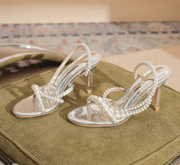 Mabela Pearl String Sandals - Image 6
