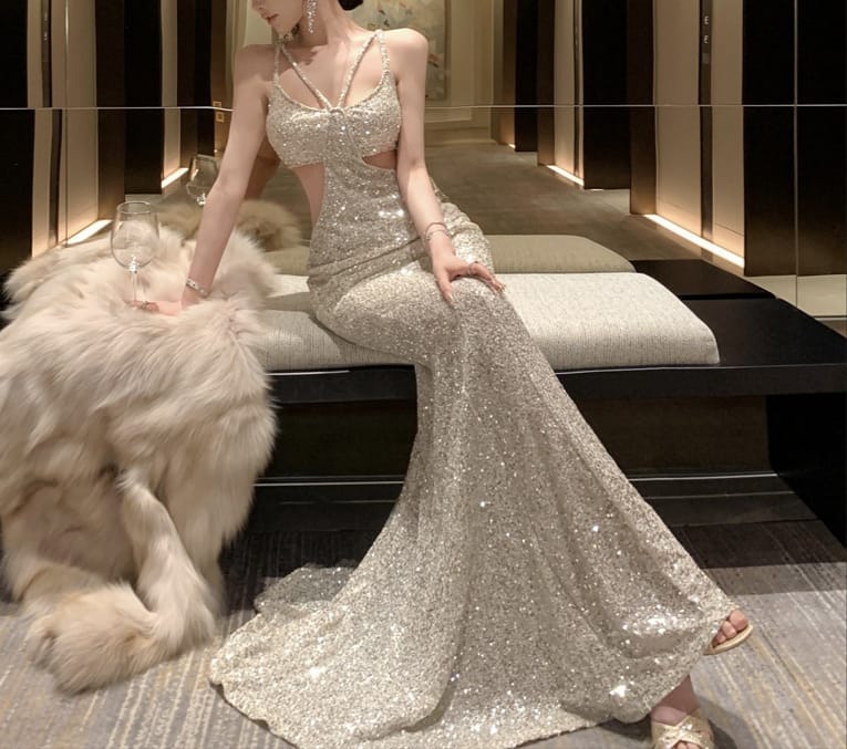 Mackenzie Sequined Cutout Gown - Image 3
