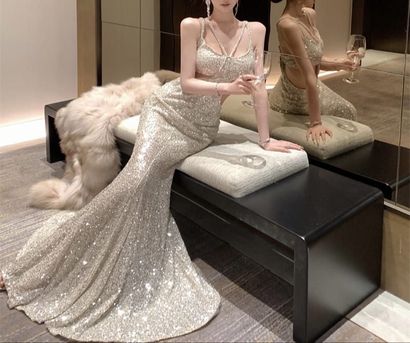 Mackenzie Sequined Cutout Gown - Image 4