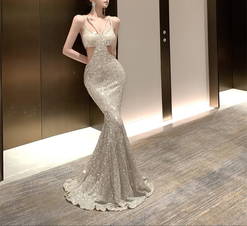 Mackenzie Sequined Cutout Gown - Image 6