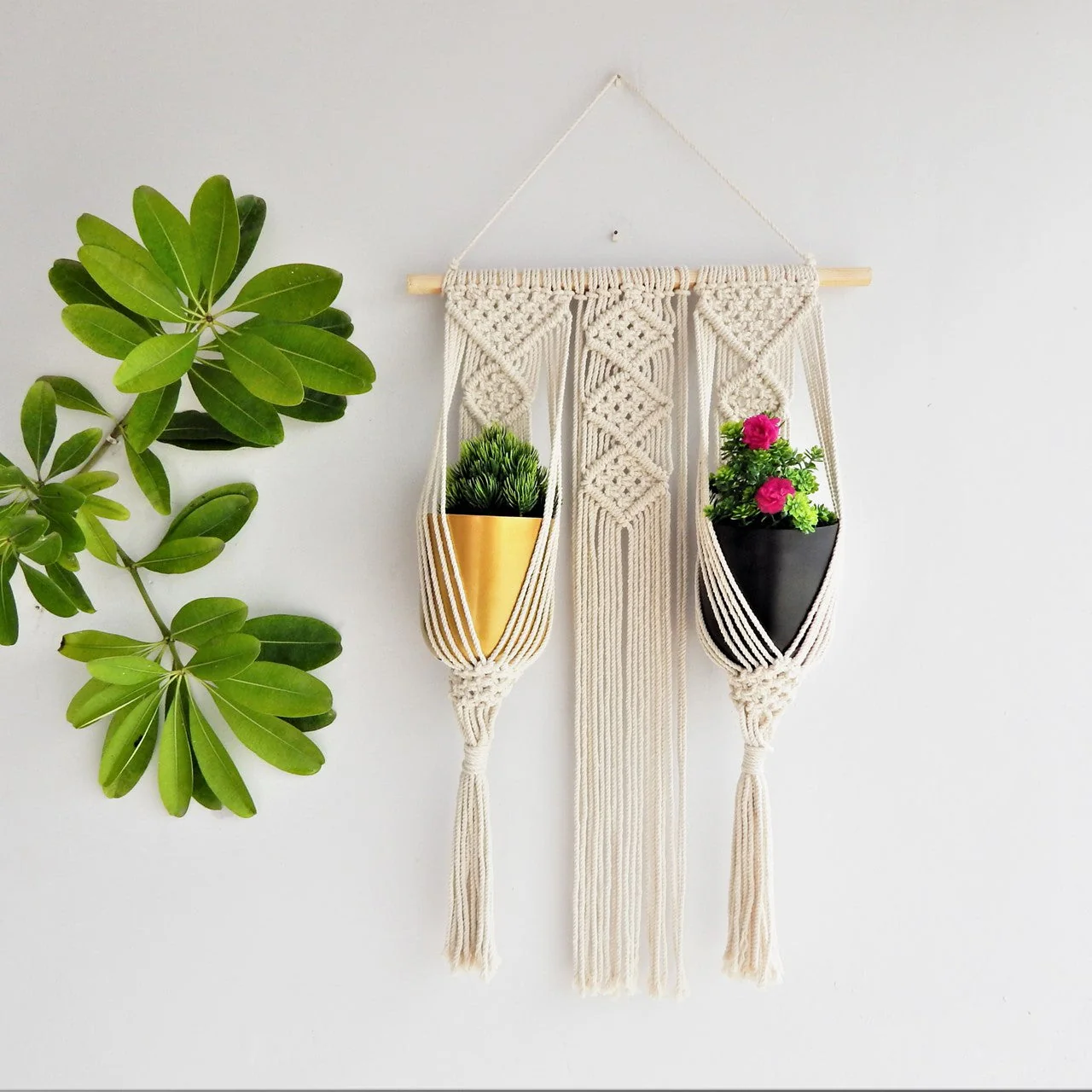 Macrame Double Plant Hanger