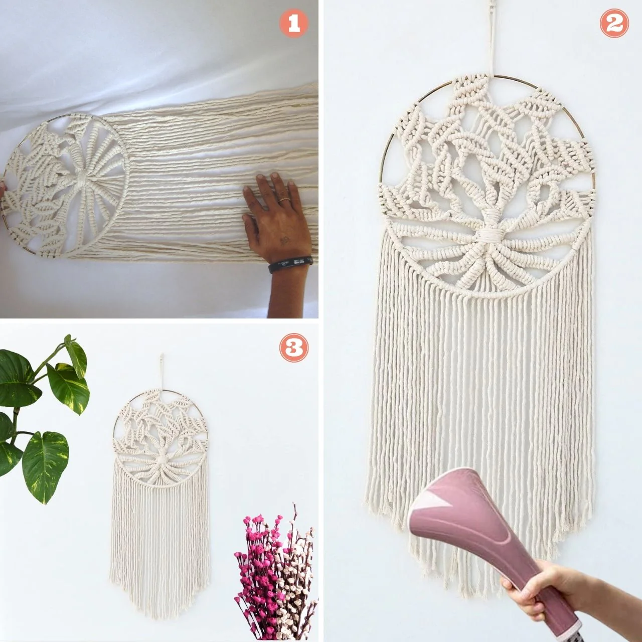 Macrame Dream Catcher With Golden Ring - Image 7