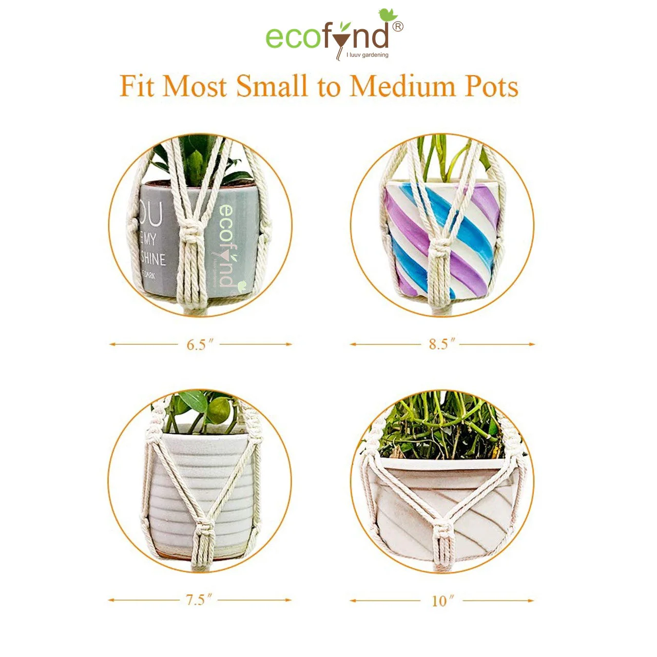 Macrame Plant Hanger with Beads - Image 5