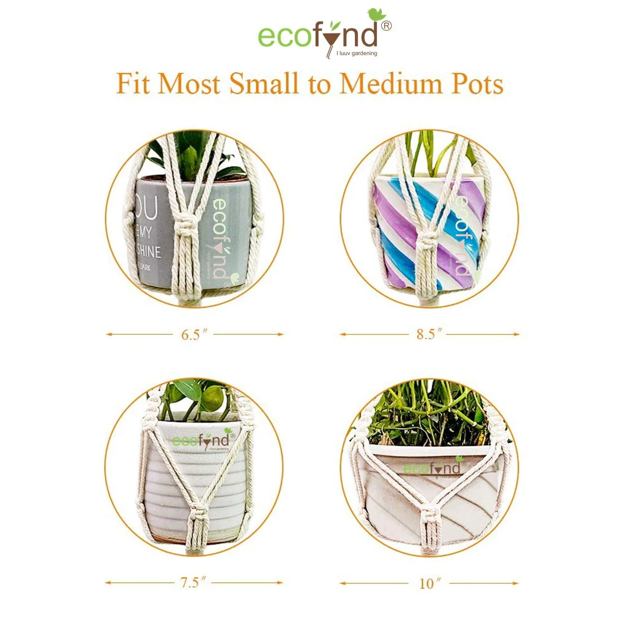 Macrame Plant Hanger with Pot - Image 4