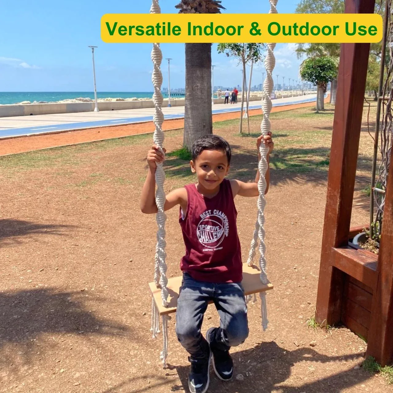 Macrame Swing Chair for Adults & Kids - Image 4