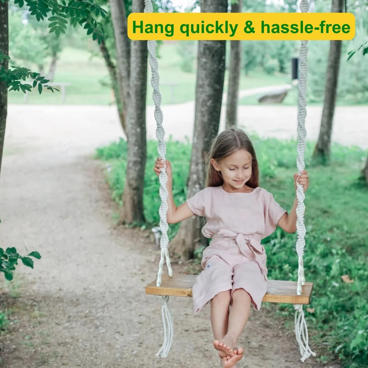 Macrame Swing Chair for Adults & Kids - Image 7