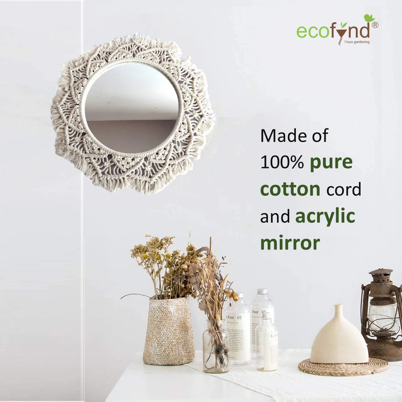 Macrame Wall Mirror - Image 2