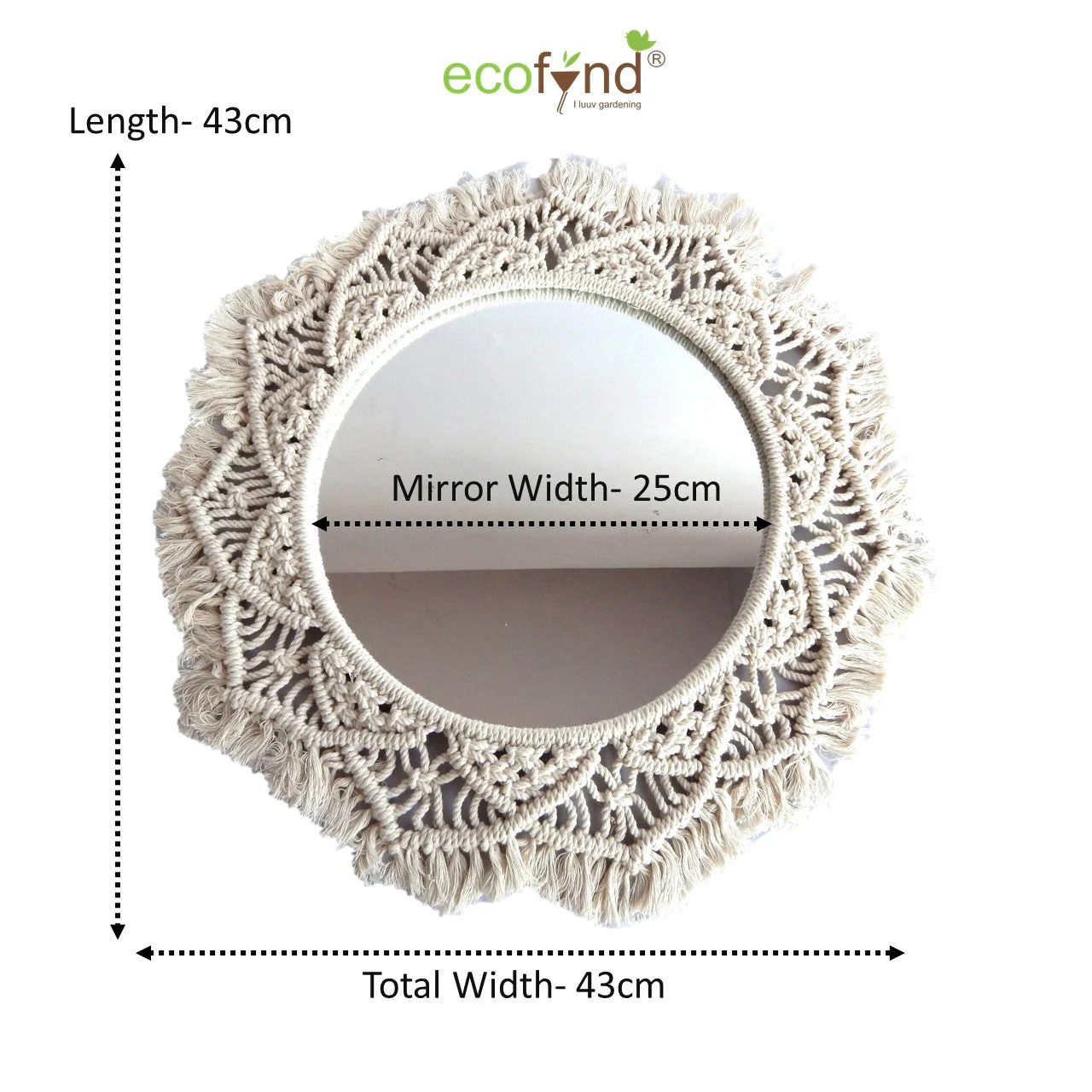 Macrame Wall Mirror - Image 3