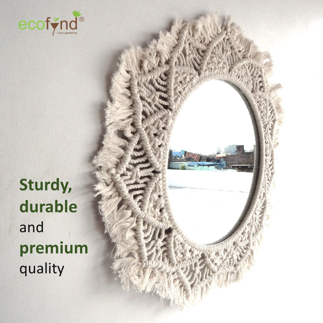 Macrame Wall Mirror - Image 4