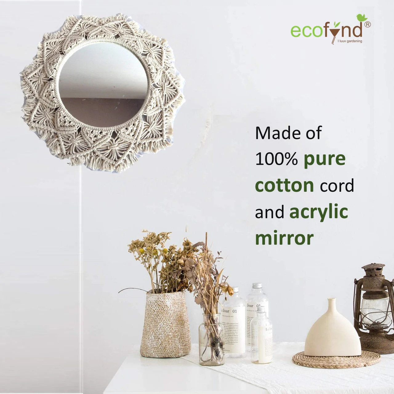 Macrame Wall Mirror - Image 2