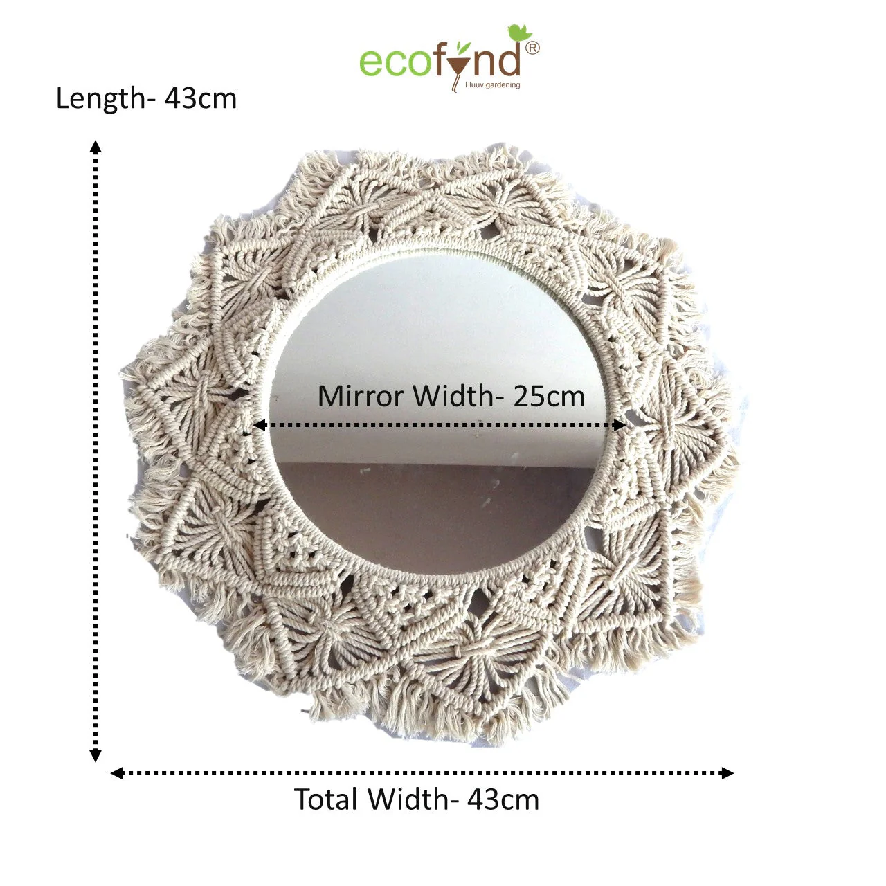 Macrame Wall Mirror - Image 3