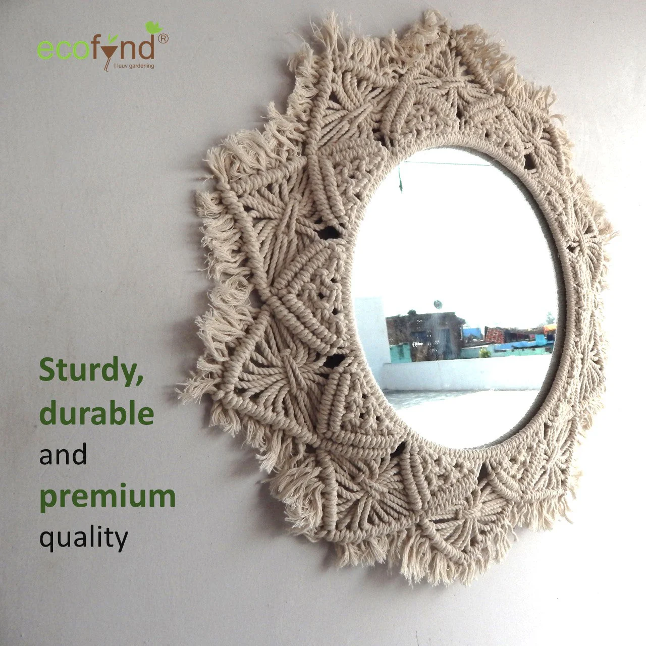 Macrame Wall Mirror - Image 4