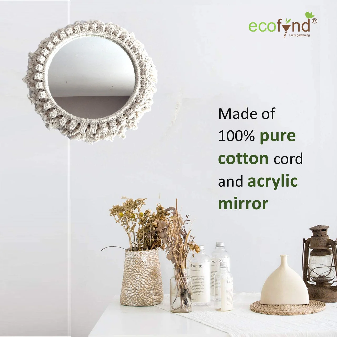 Macrame Wall Mirror - Image 2