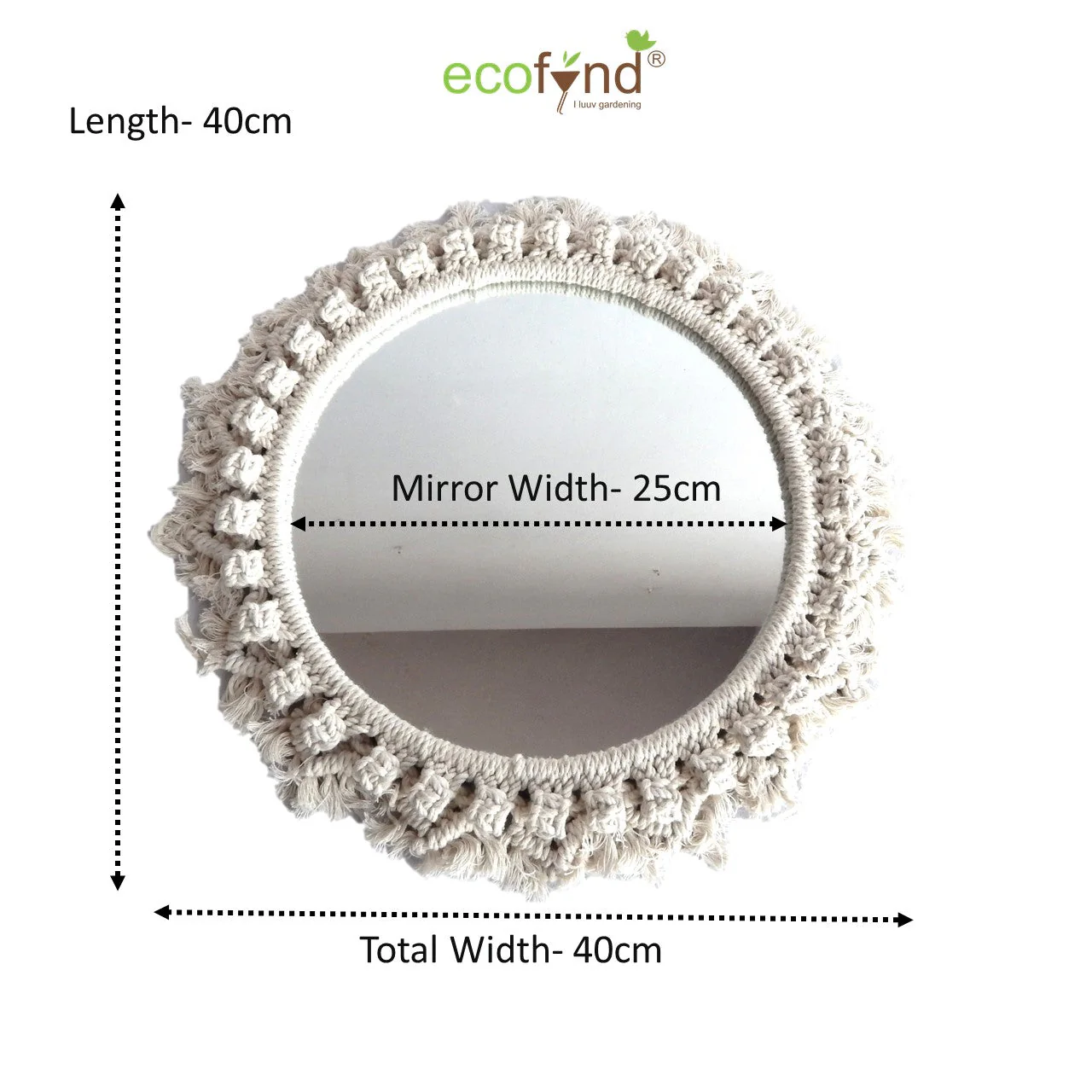 Macrame Wall Mirror - Image 3